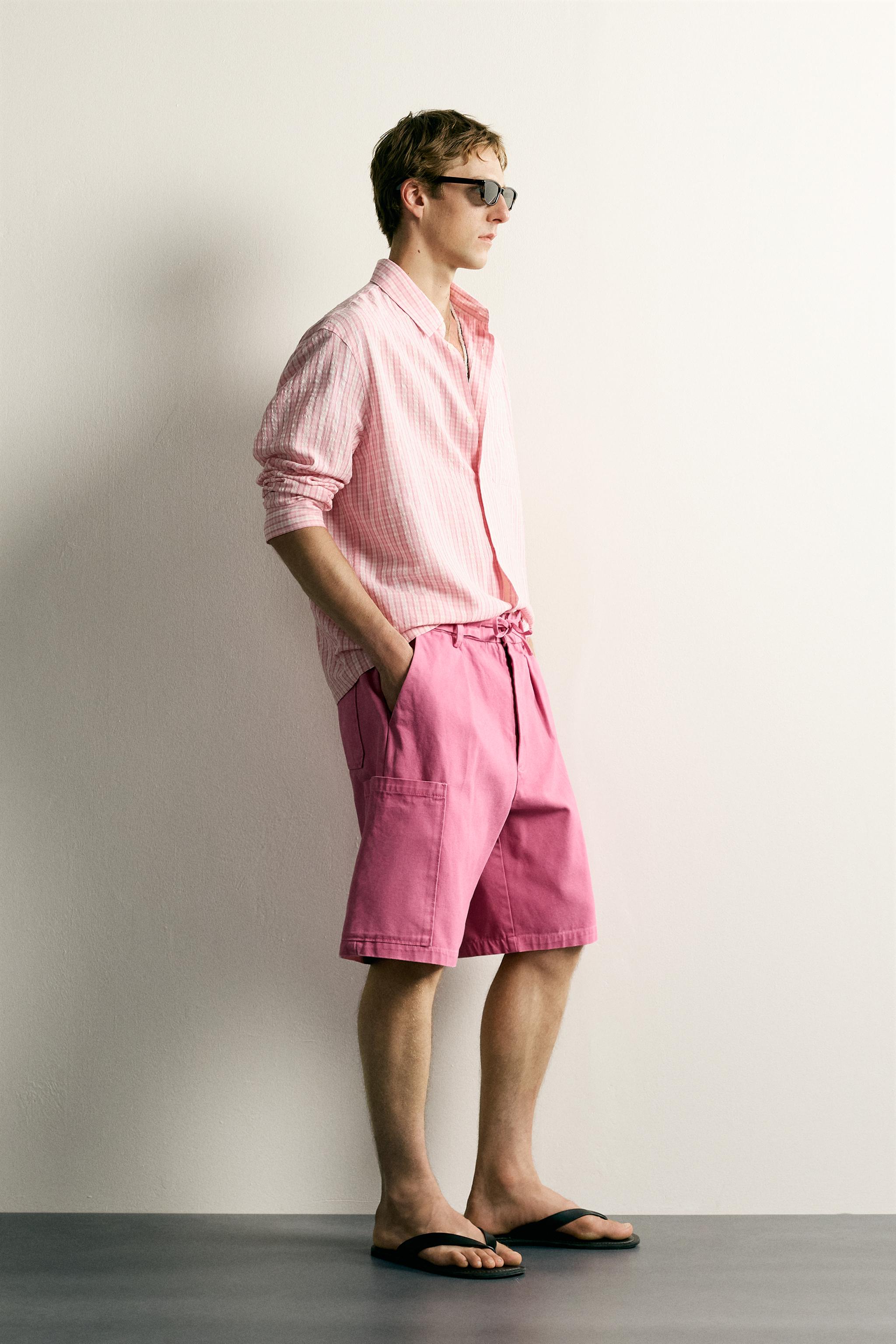 RELAXED FIT WASHED CARGO SHORTS
